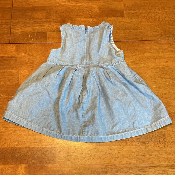 Vintage Tommy Hilfiger Girls Size 18-24 Months Dress Chambray Tennis Logo Blue - Picture 2 of 9